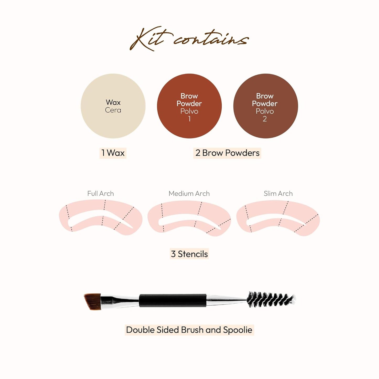 Ruby Kisses Eyebrow Kit w stencils ChocolateBrown
