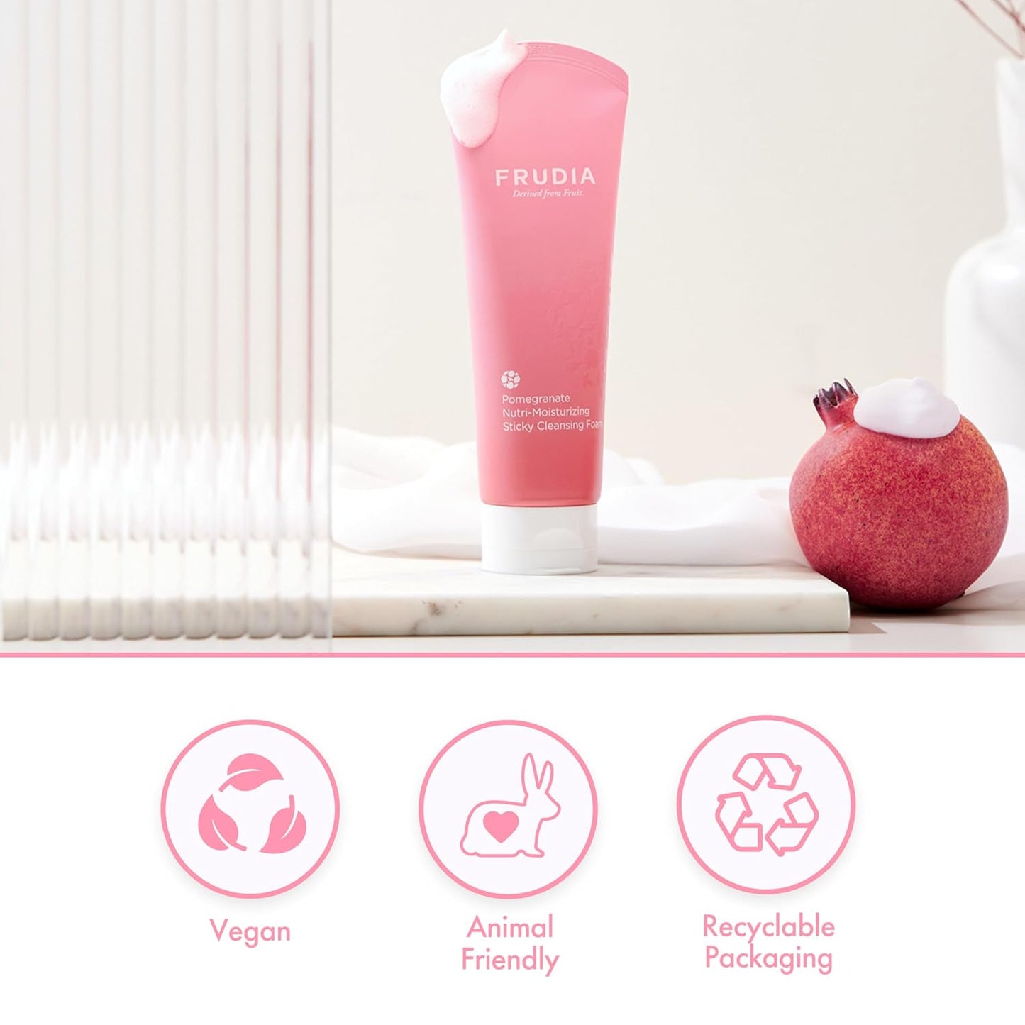 FRUDIA Pomegranate Nutri Moisturizing Sticky Cleansing Foam