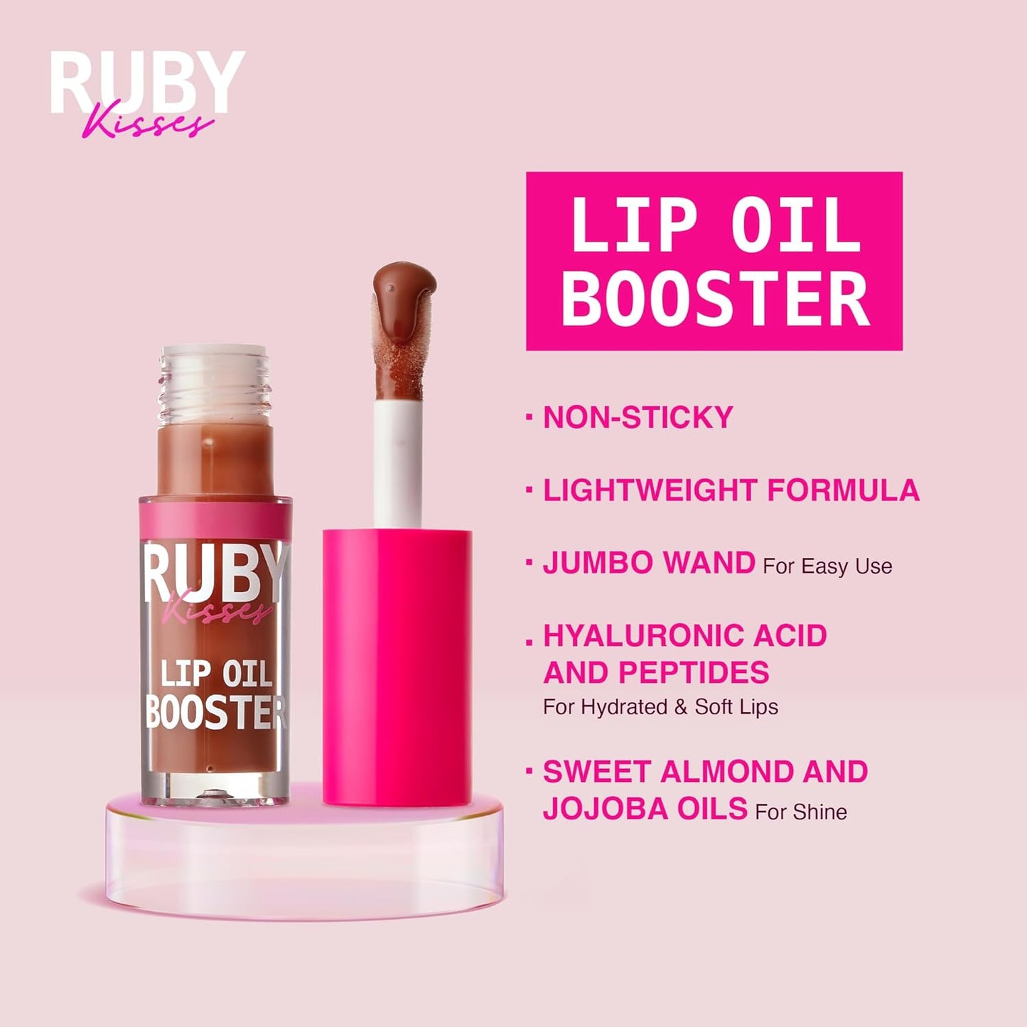 Ruby Kisses Lip Oil Booster - Honey Waffle