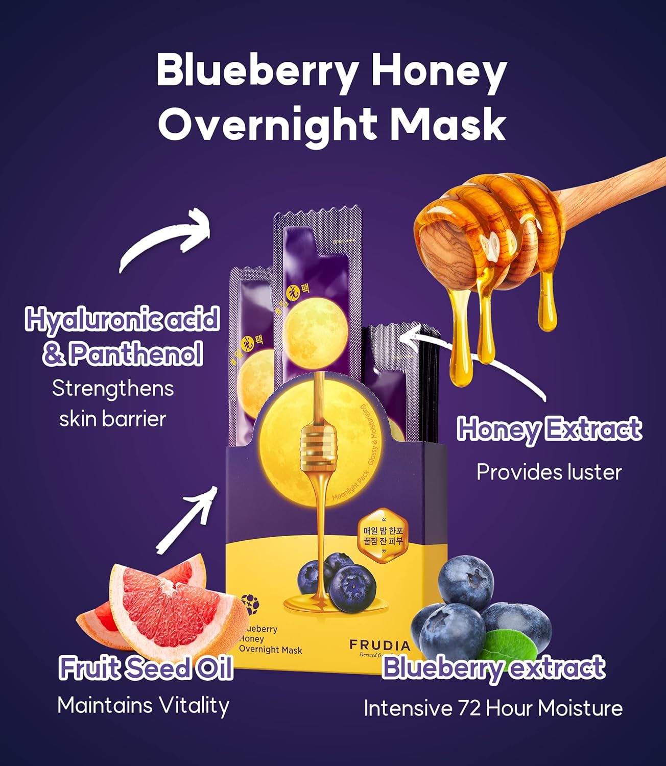 FRUDIA Bluberry Honey Overnight Mask