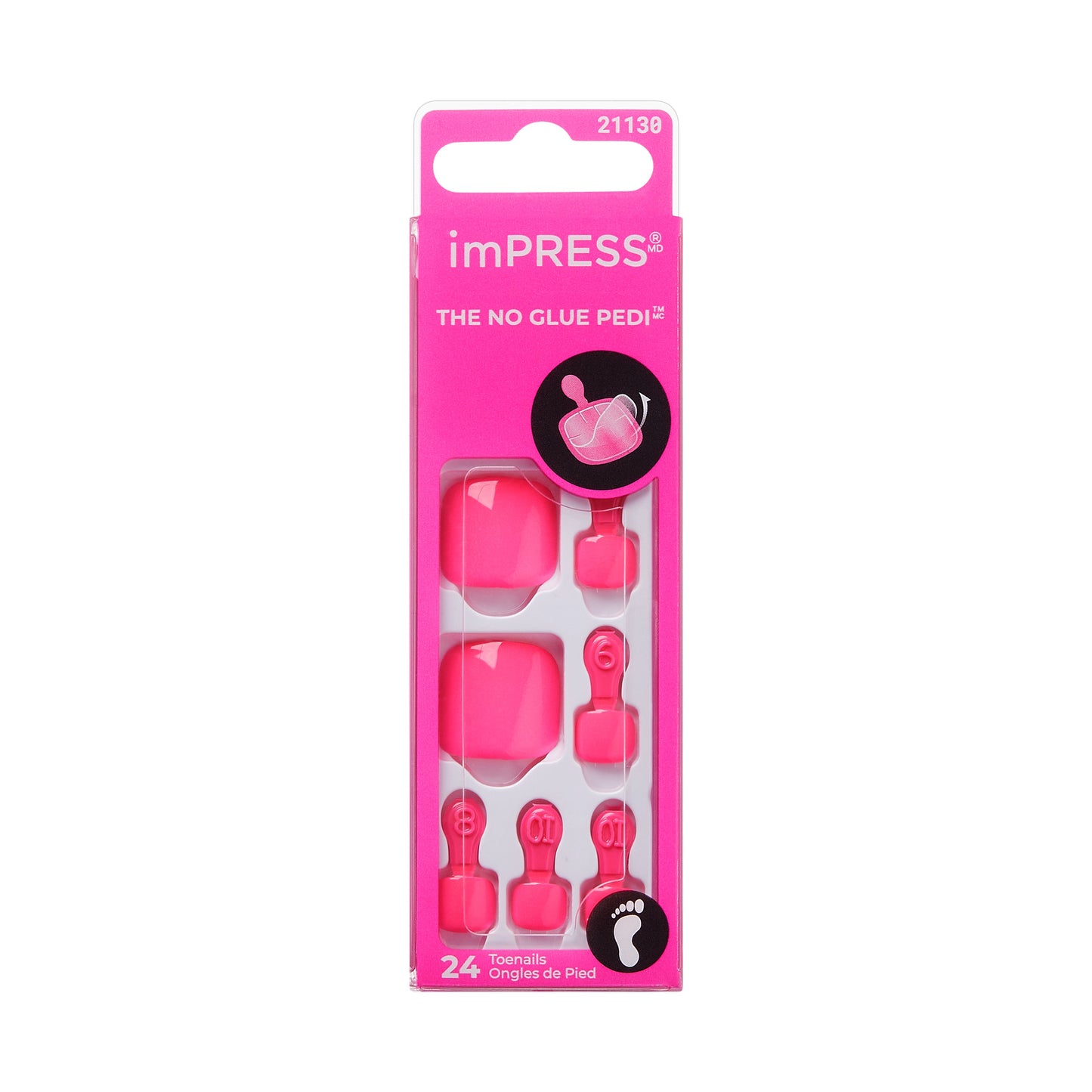 KISS imPRESS Toenails - Tickle Me Pink