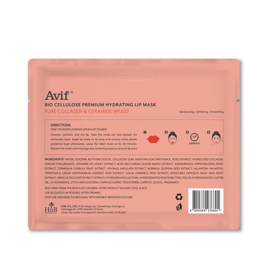 AVIF Bio Cellulose Premium Hydrating Lip Mask