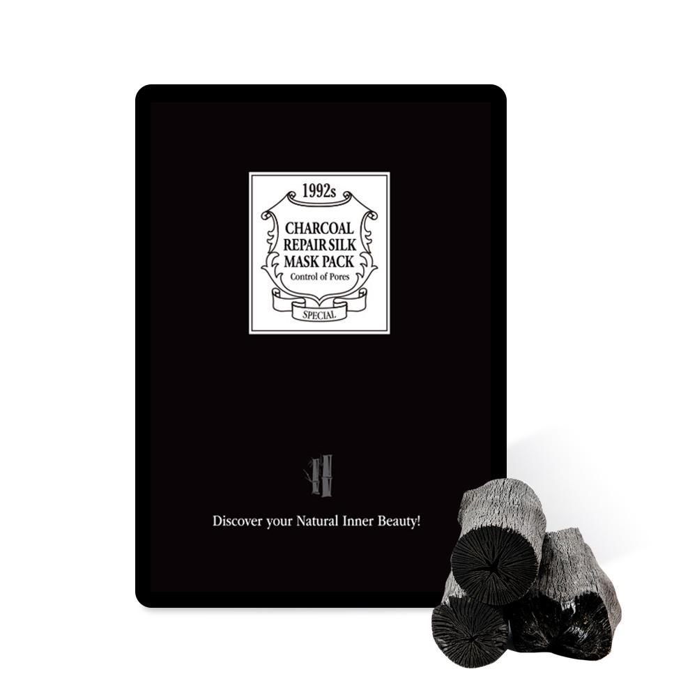 CHAMOS CHARCOAL REPAIR SILK MASK PACK
