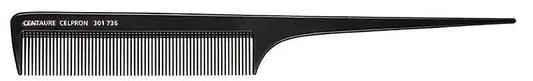 CENTAURE Fine teeth ABS black Tail Comb 205mm - Centaure