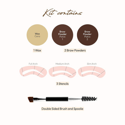 Ruby Kisses Eyebrow Kit w stencils BlackDarkBrown