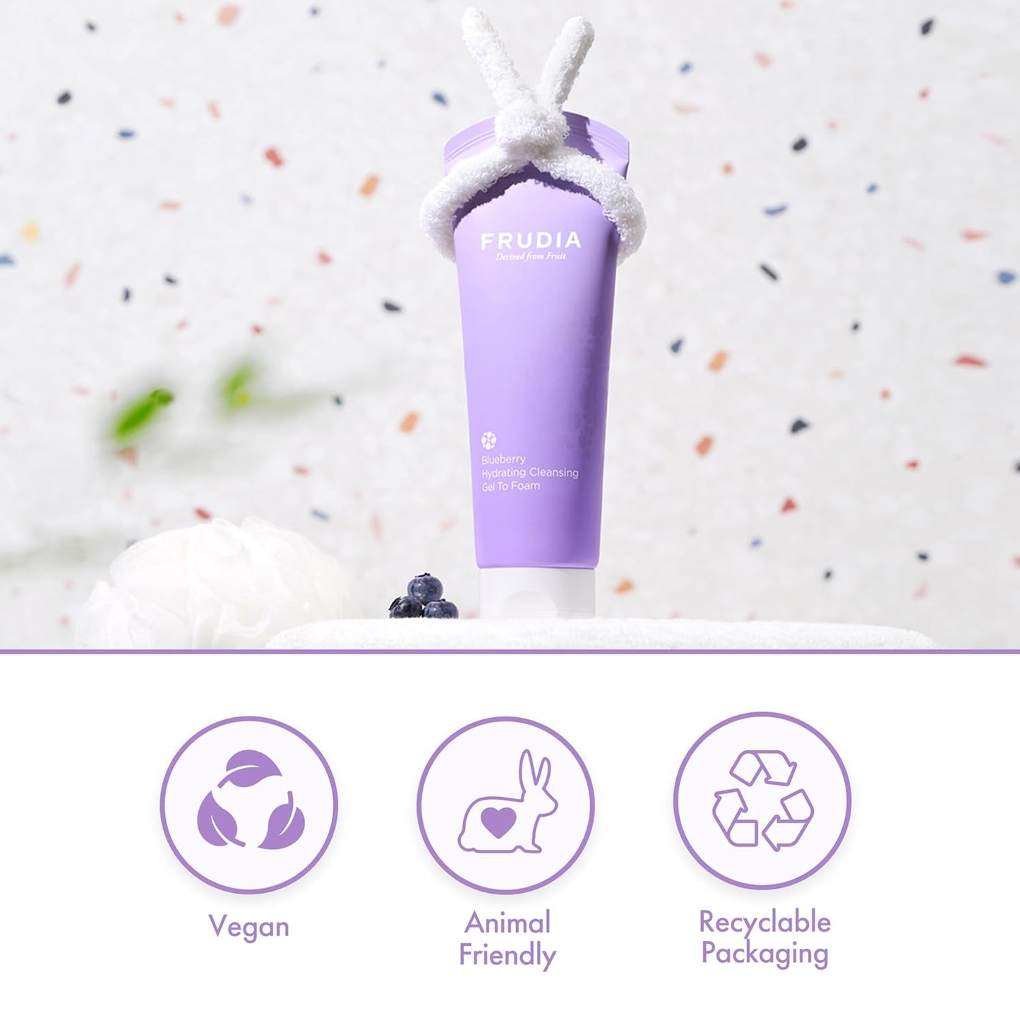 FRUDIA Bluberry Hydrating Cleansing Gel To Foam