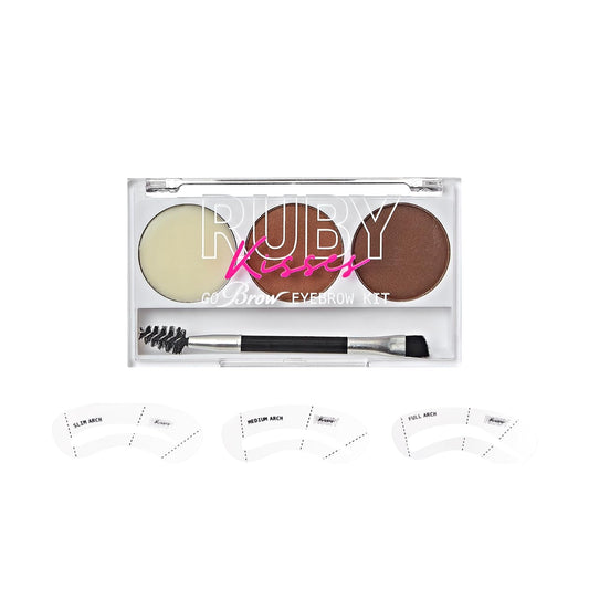 Ruby Kisses Eyebrow Kit w stencils DarkBrown