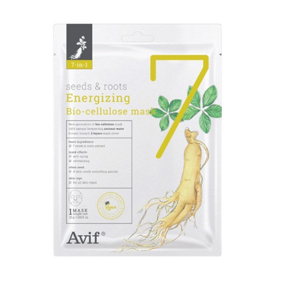AVIF 7-IN-1 SEEDS & ROOTS ENERGIZING BIO-CELLULOSE MASK